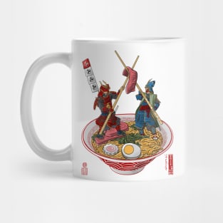 Samurai duel over Ramen Mug